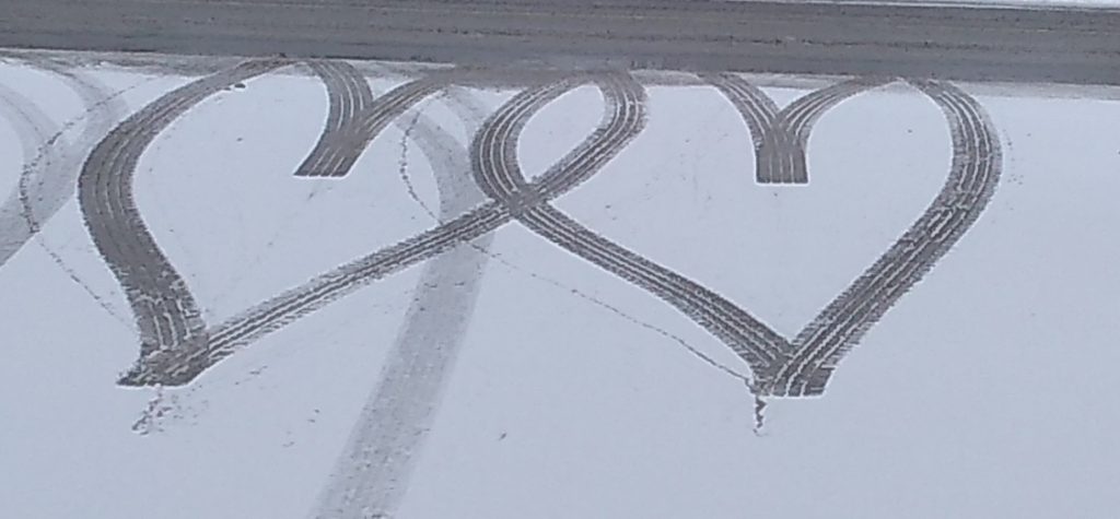 Double Hearts in snow